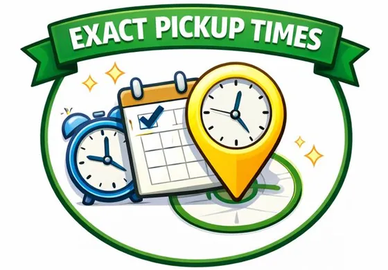 Exact pickup times
